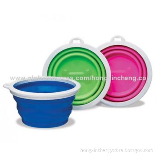 G-collapsible Silicone Pet Drinking Bowls, Different Colors Available
